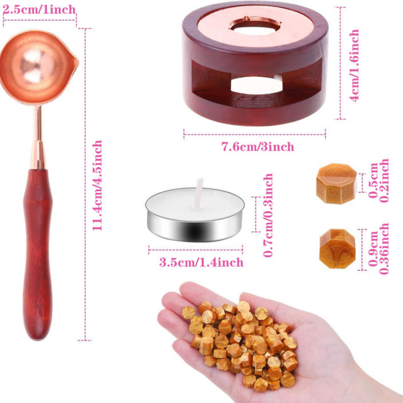 Wax Seal Set Includes 200 Gold - Wax Seal Stamp Set incelemesi ve fiyatı