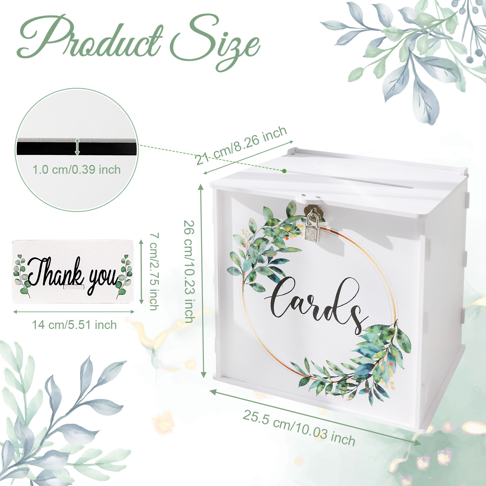 Wedding Card Box with Lock, PV - Card Index Box incelemesi ve fiyatı