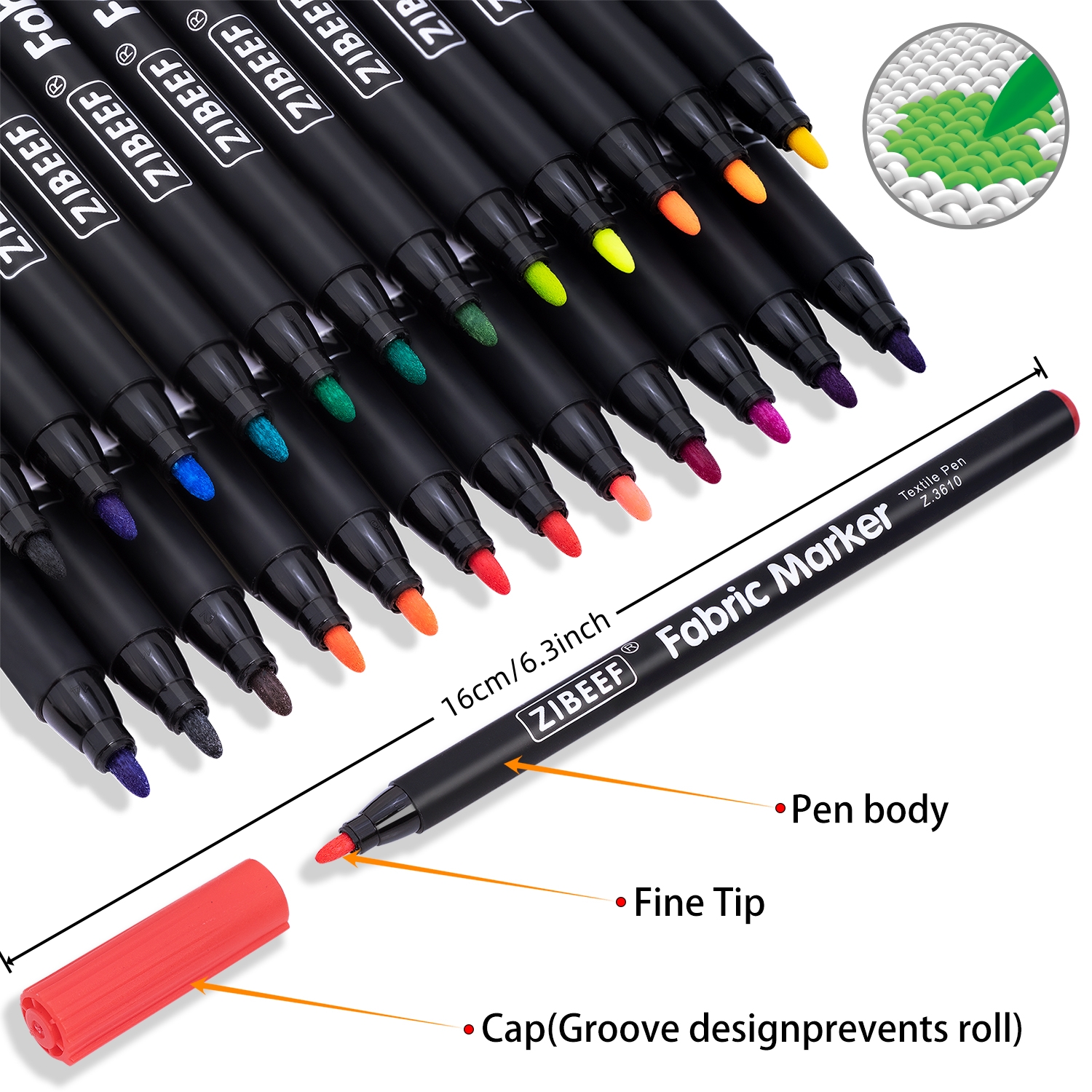12/24 Color Fabric Markers-Fin - Correction Pen Fine incelemesi ve fiyatı