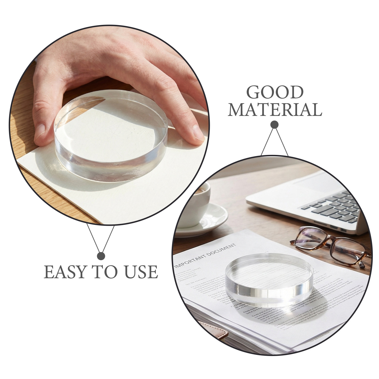 3.15 Inch Round Clear Crystal  - Book Weight Glass incelemesi ve fiyatı