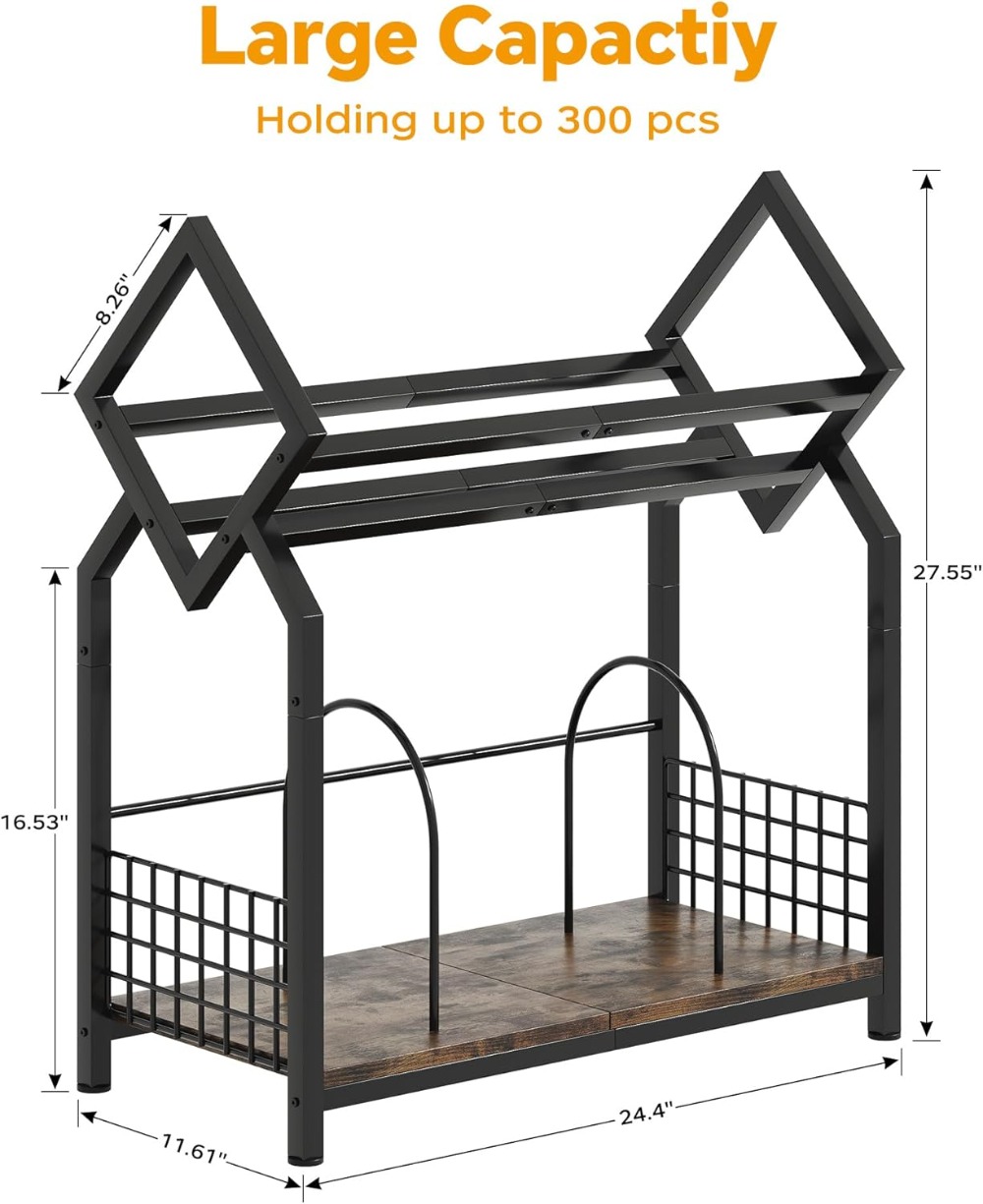 2-Tier Vinyl Record Storage Ho - Magazine Holder Rack incelemesi ve fiyatı
