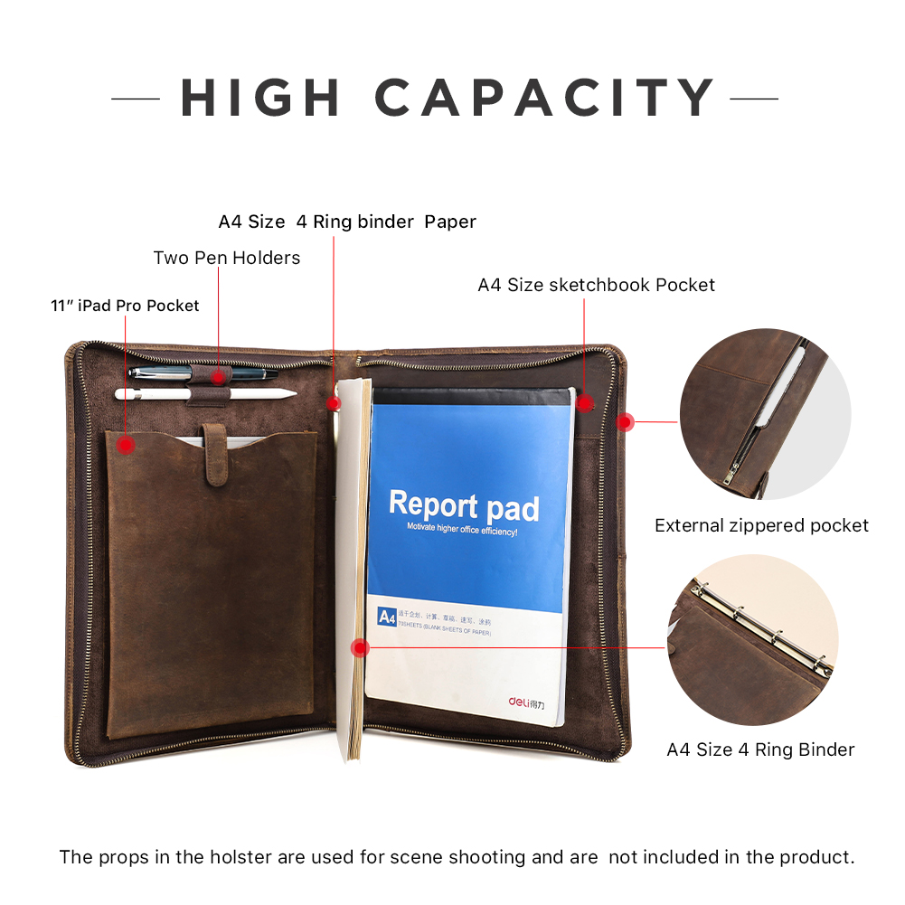 Luxury Retro A4 Cowhide Busine - Binder A4 Lever incelemesi ve fiyatı