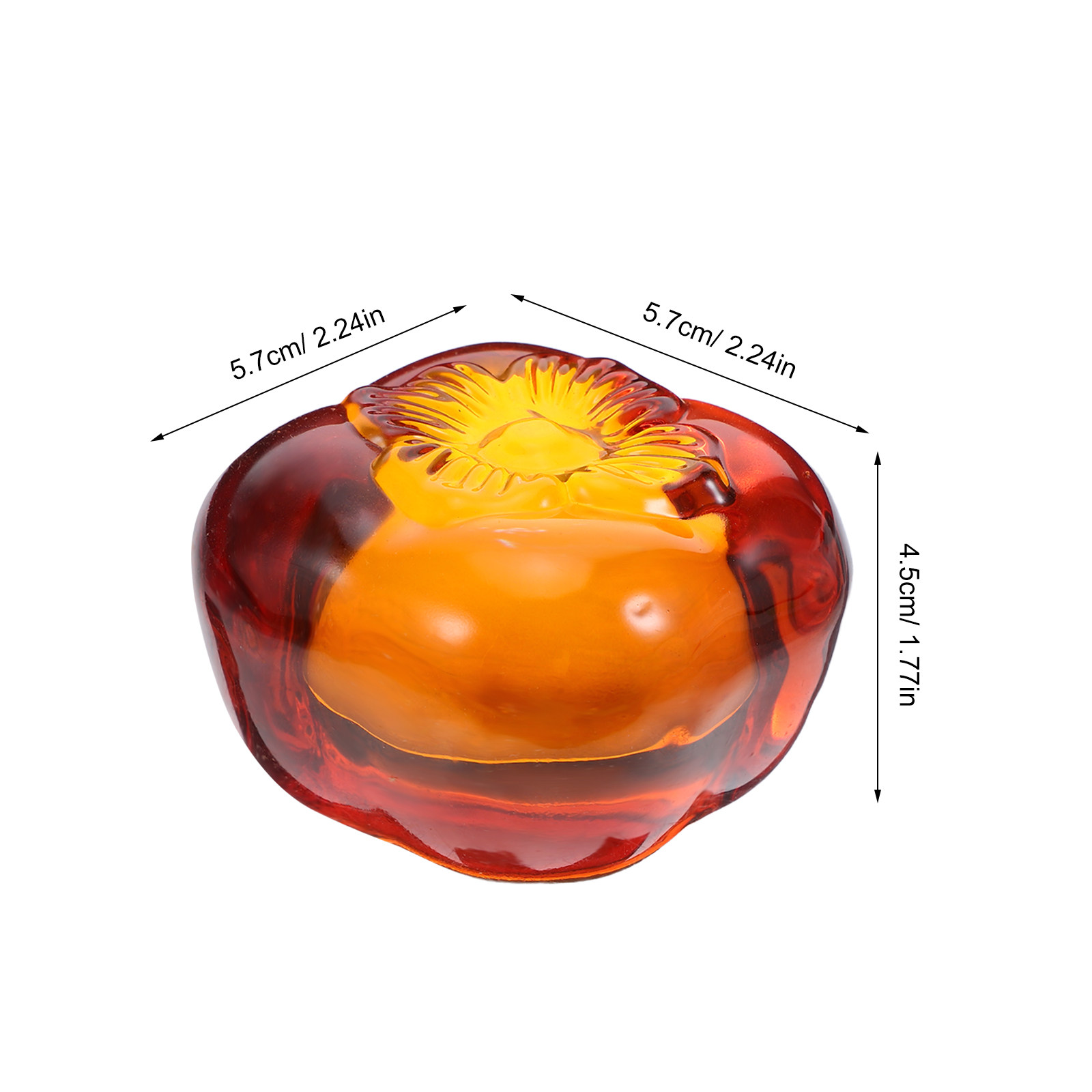 Crystal Persimmon Desk Paperwe - Book Weight Glass incelemesi ve fiyatı