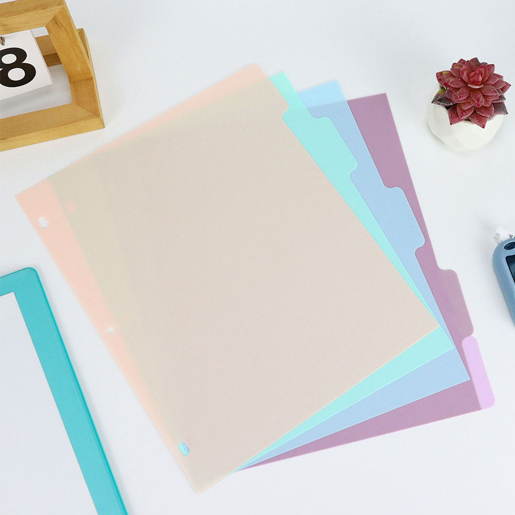 1Set Frosted PP Binder Divider - Tab Divider A4 incelemesi ve fiyatı
