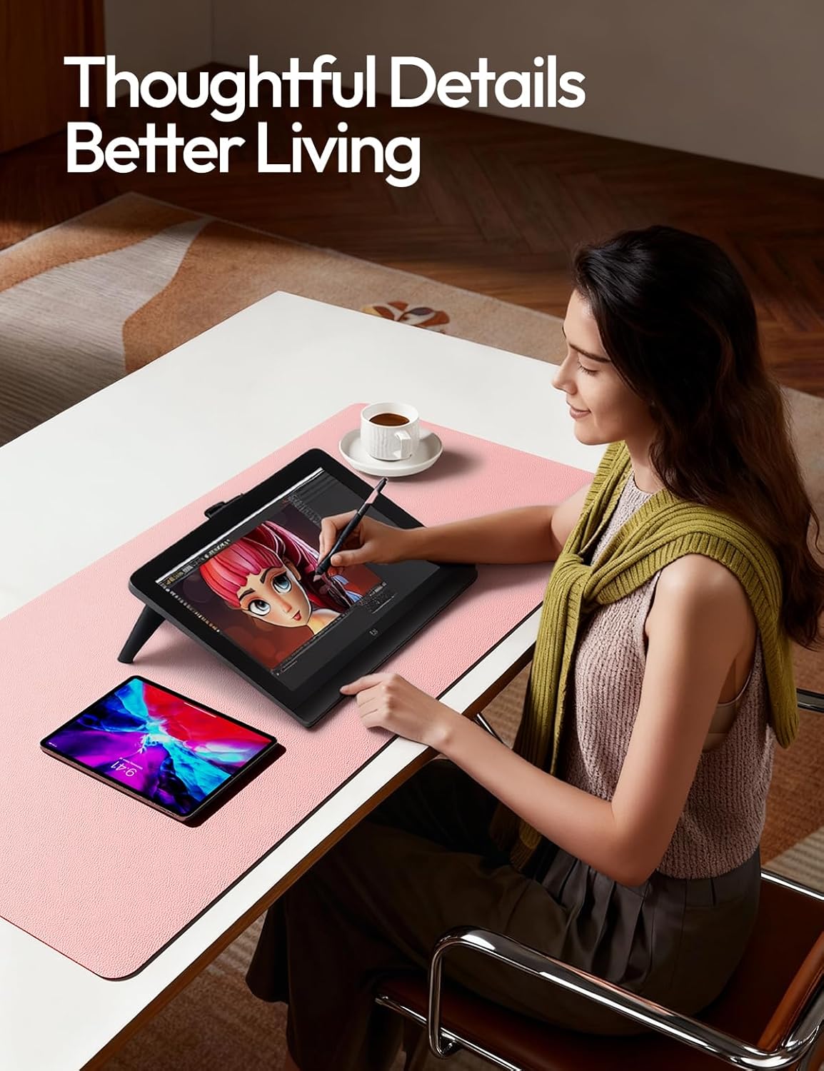 PU Leather Desk Protector with - Leather Desk Pad incelemesi ve fiyatı