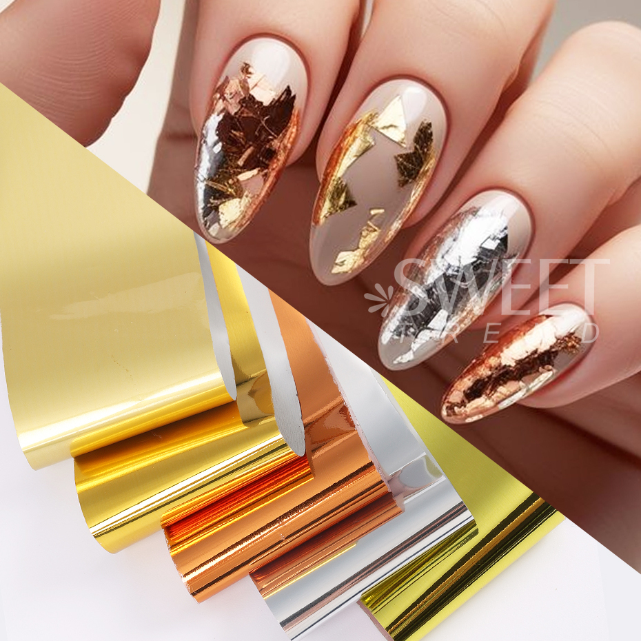10pcs Metallic Nail Transfer F - Gel Refill Pack incelemesi ve fiyatı