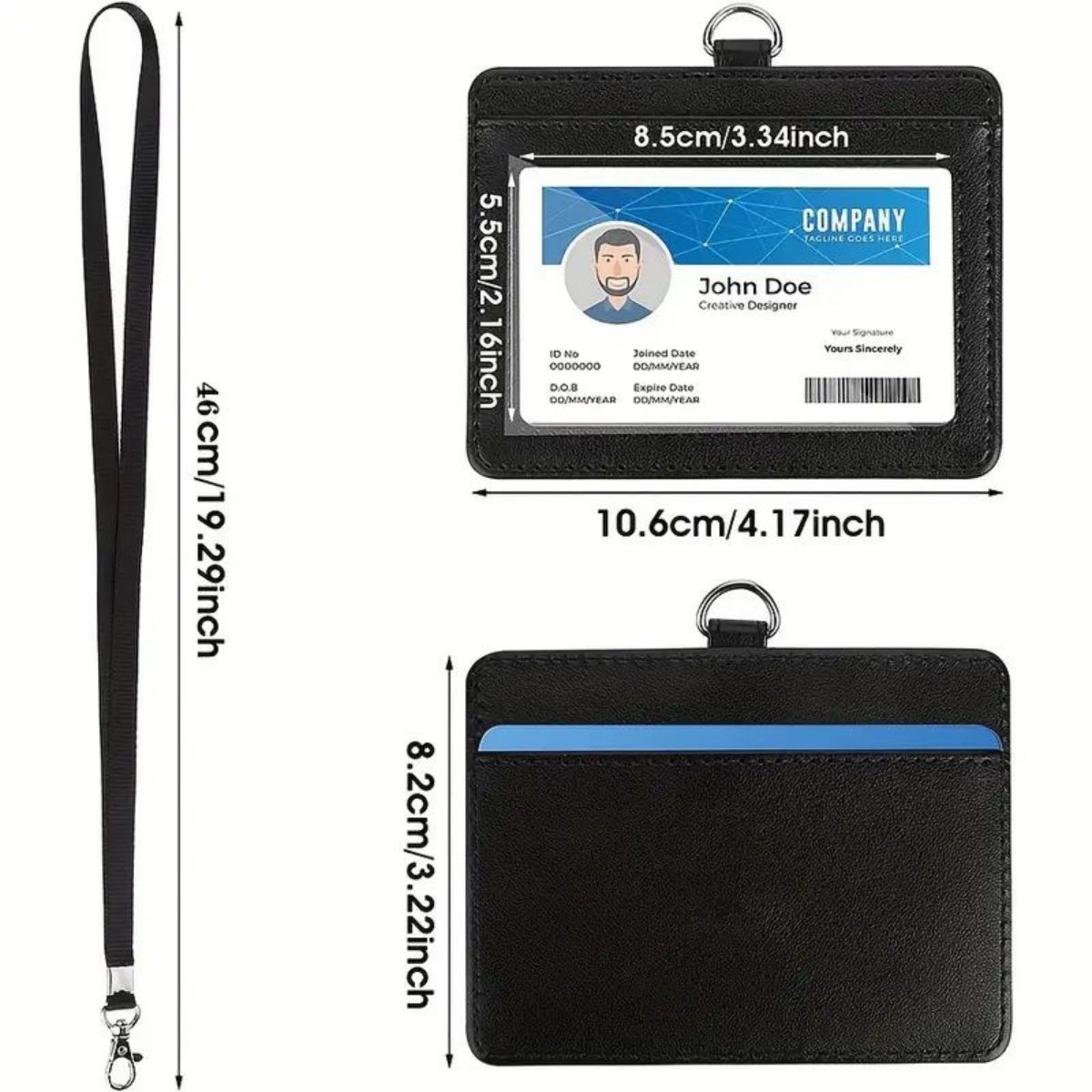1 pc Horizontal ID badge holde - Index Card Holder incelemesi ve fiyatı