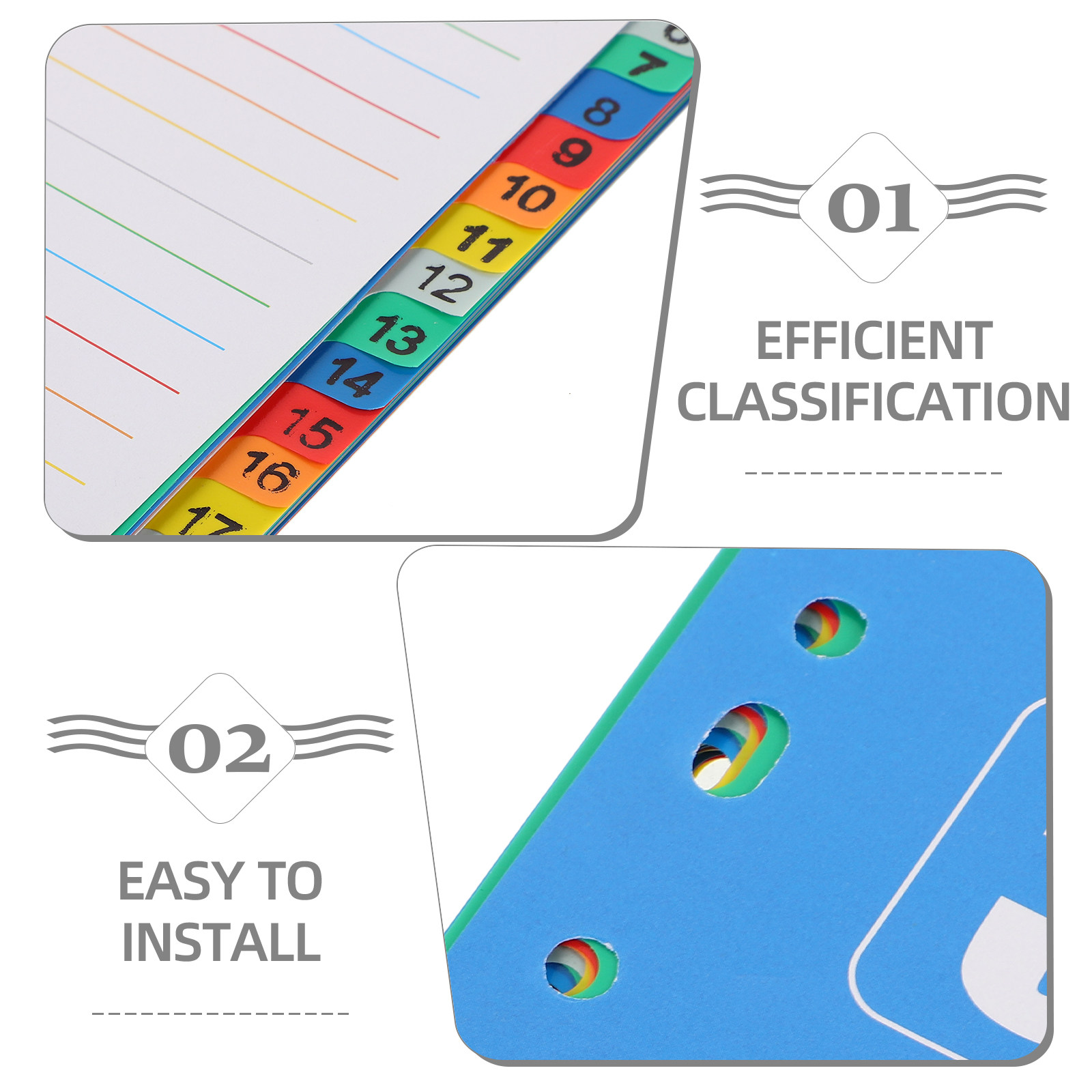 1Set Dividers A4 11-Hole Binde - Tab Divider A4 incelemesi ve fiyatı