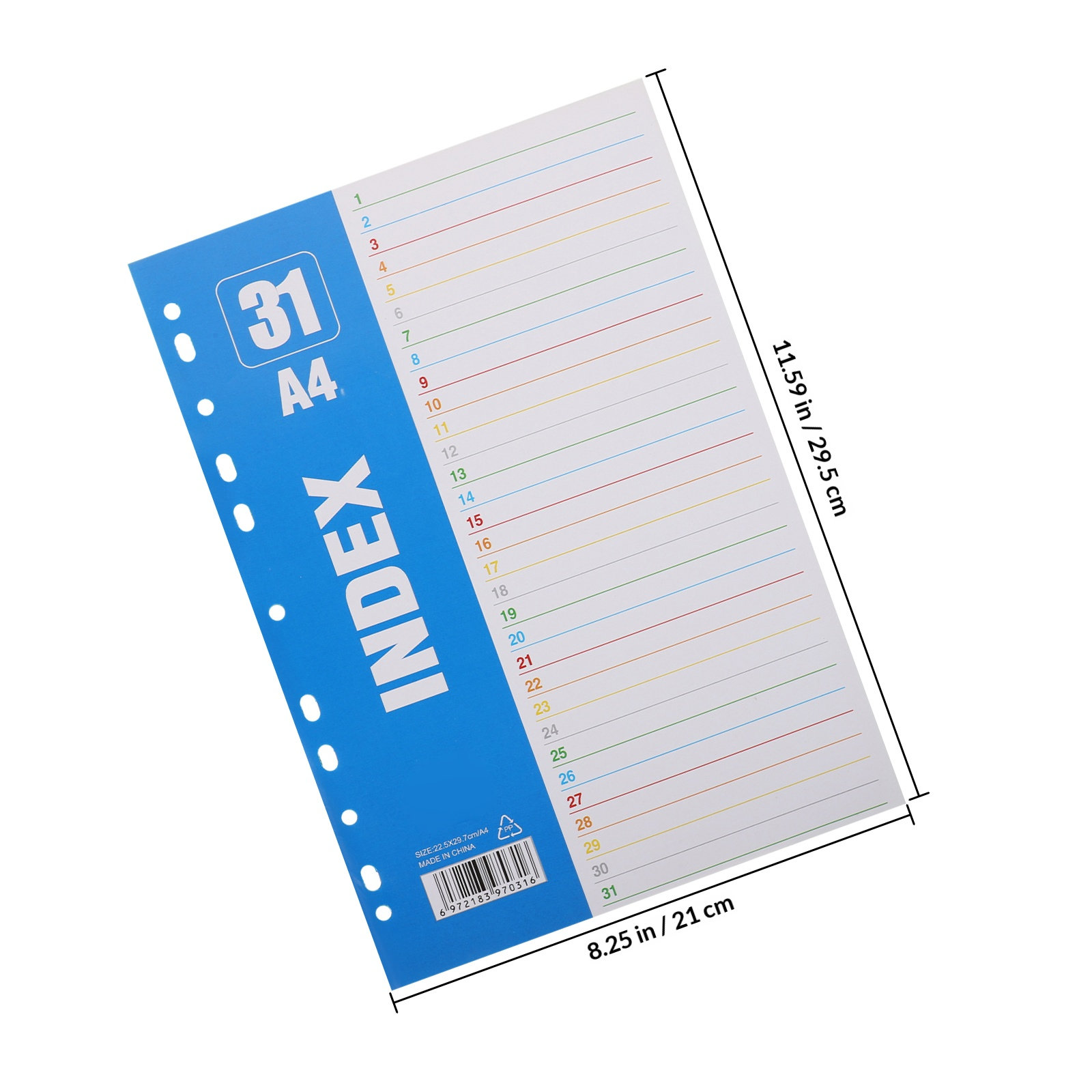 1Set Dividers A4 11-Hole Binde - Tab Divider A4 incelemesi ve fiyatı