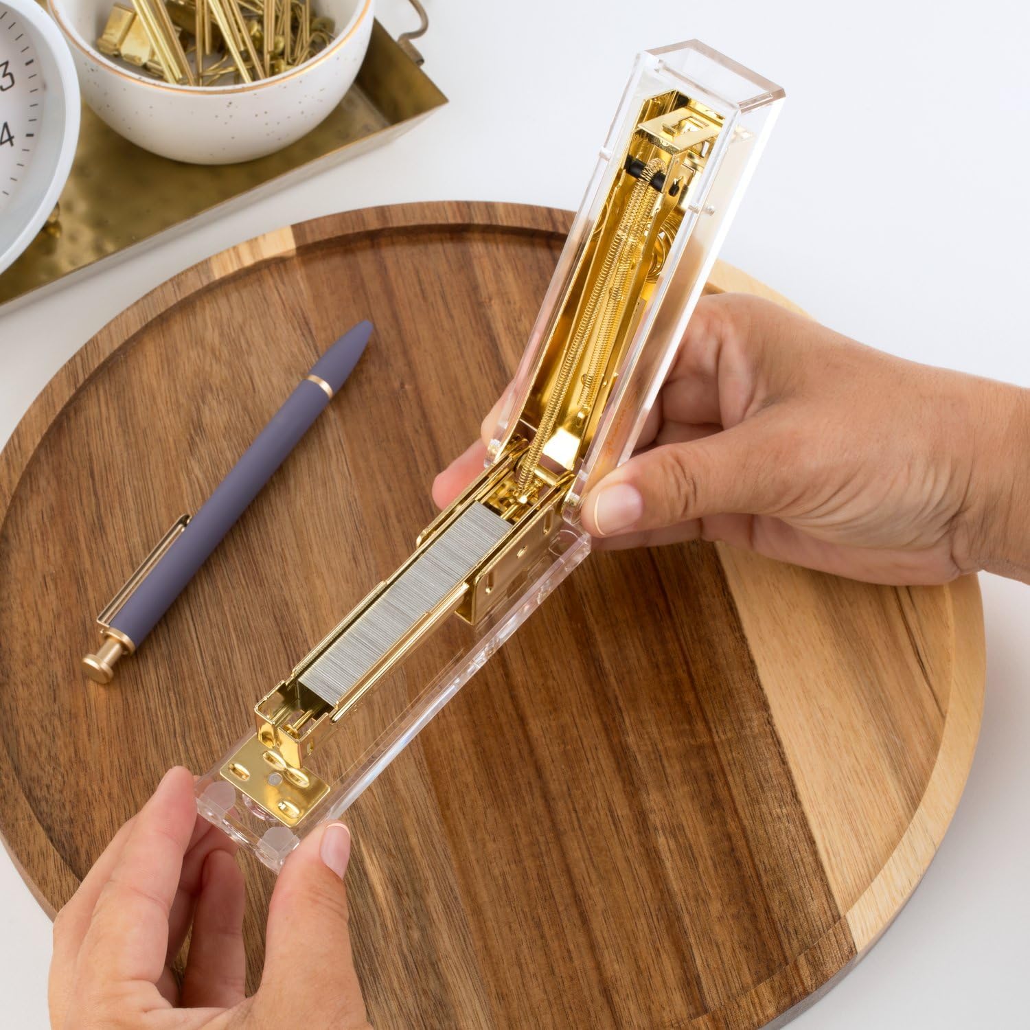 Compact Acrylic Gold Stapler,  - Stapler Half Strip incelemesi ve fiyatı