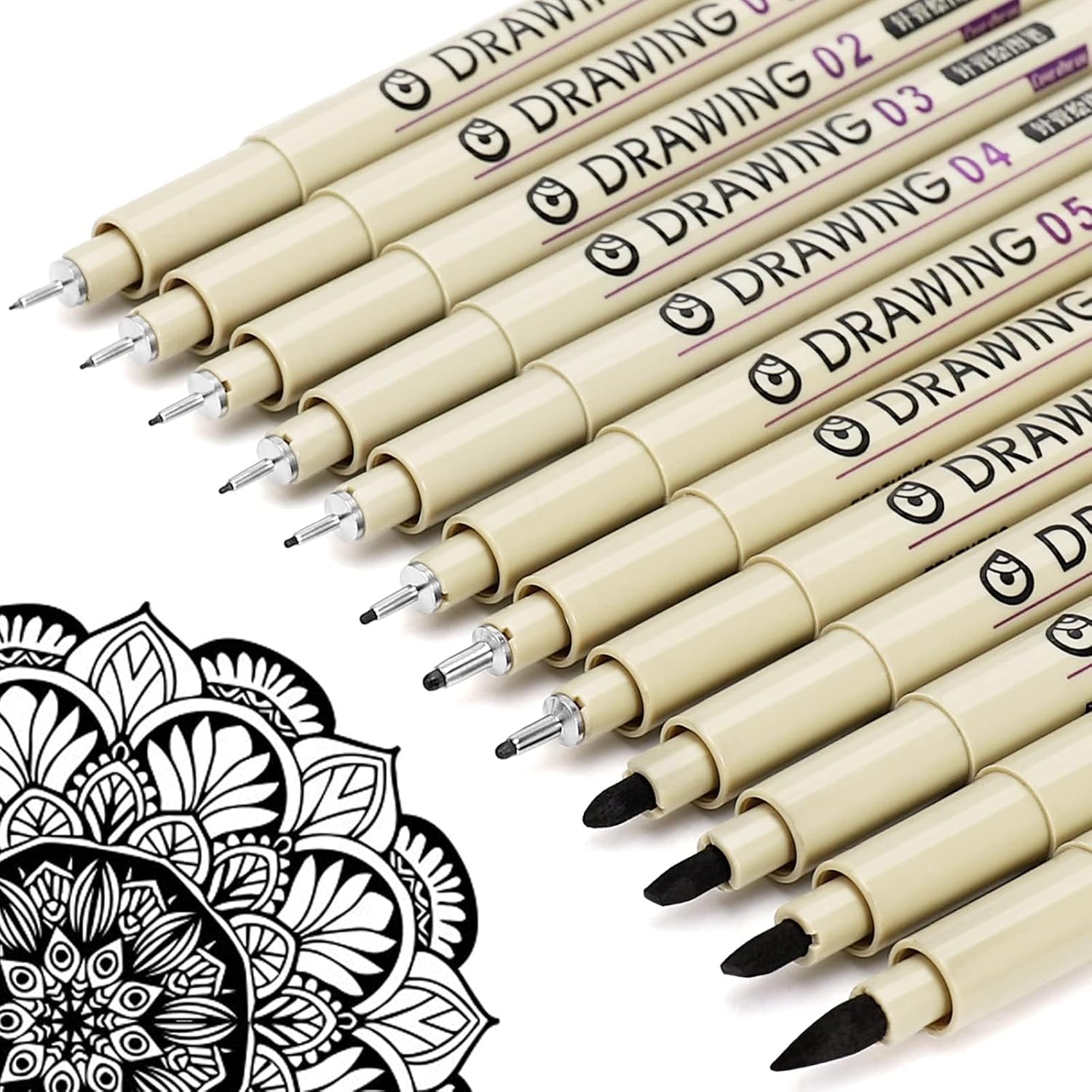 12 Black Fine Line Drawing Pen - Archive Box Set incelemesi ve fiyatı