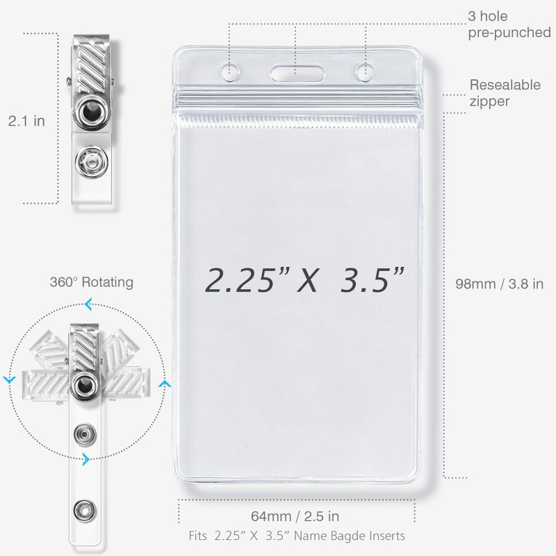 ID card holder with metal badg - Index Card Holder incelemesi ve fiyatı