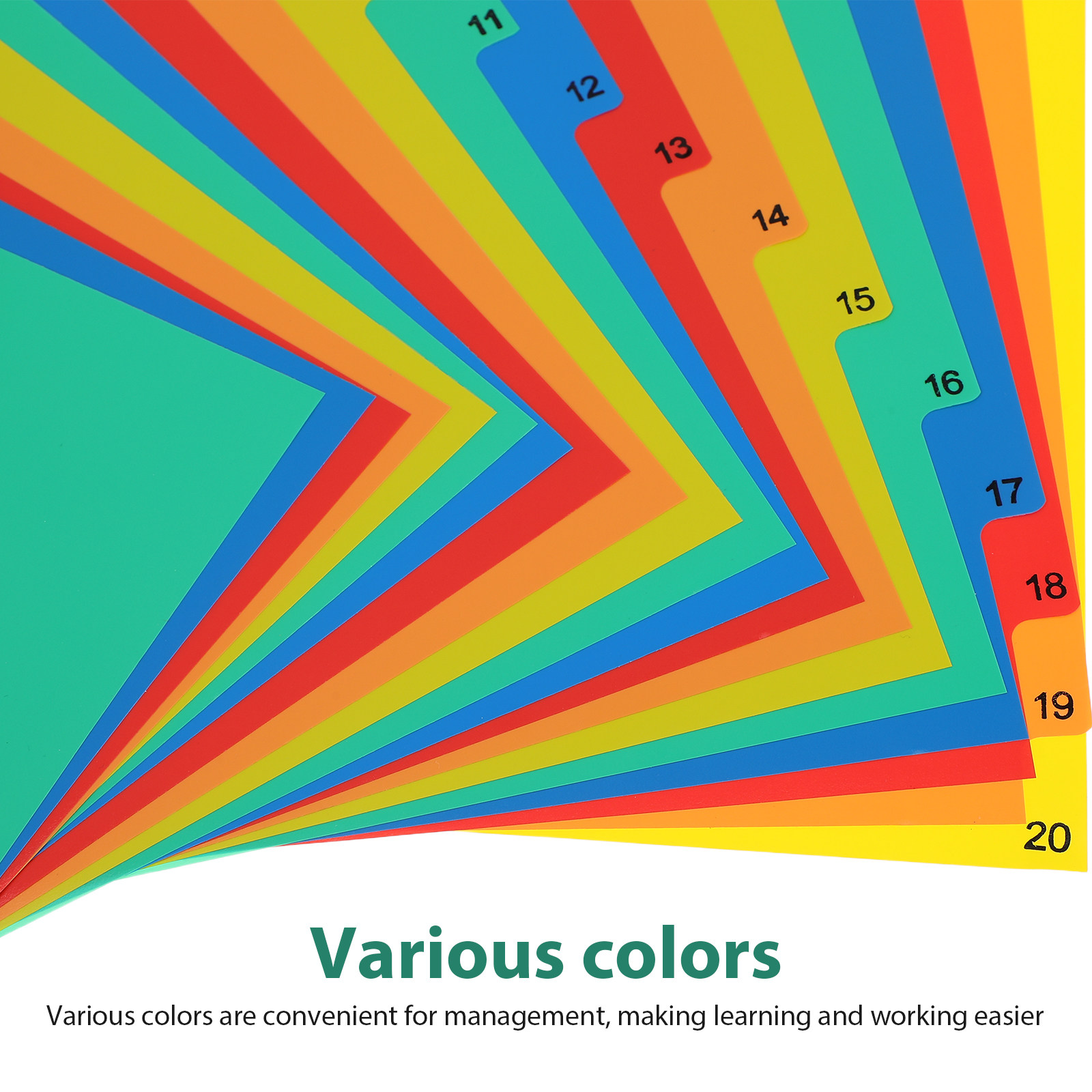 20 Pages A4 Colorful Plastic T - Tab Divider A4 incelemesi ve fiyatı