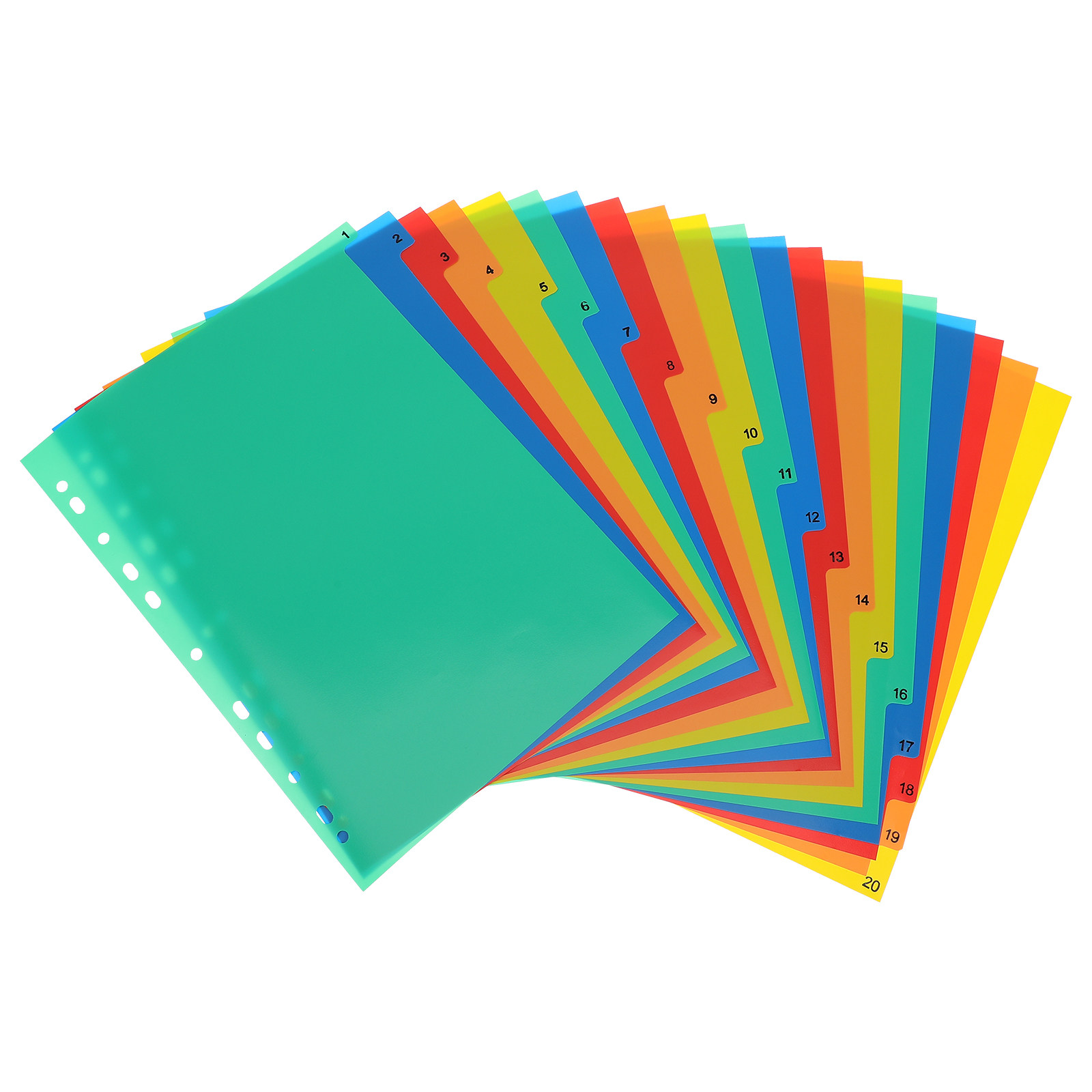 20 Pages A4 Colorful Plastic T - Tab Divider A4 incelemesi ve fiyatı