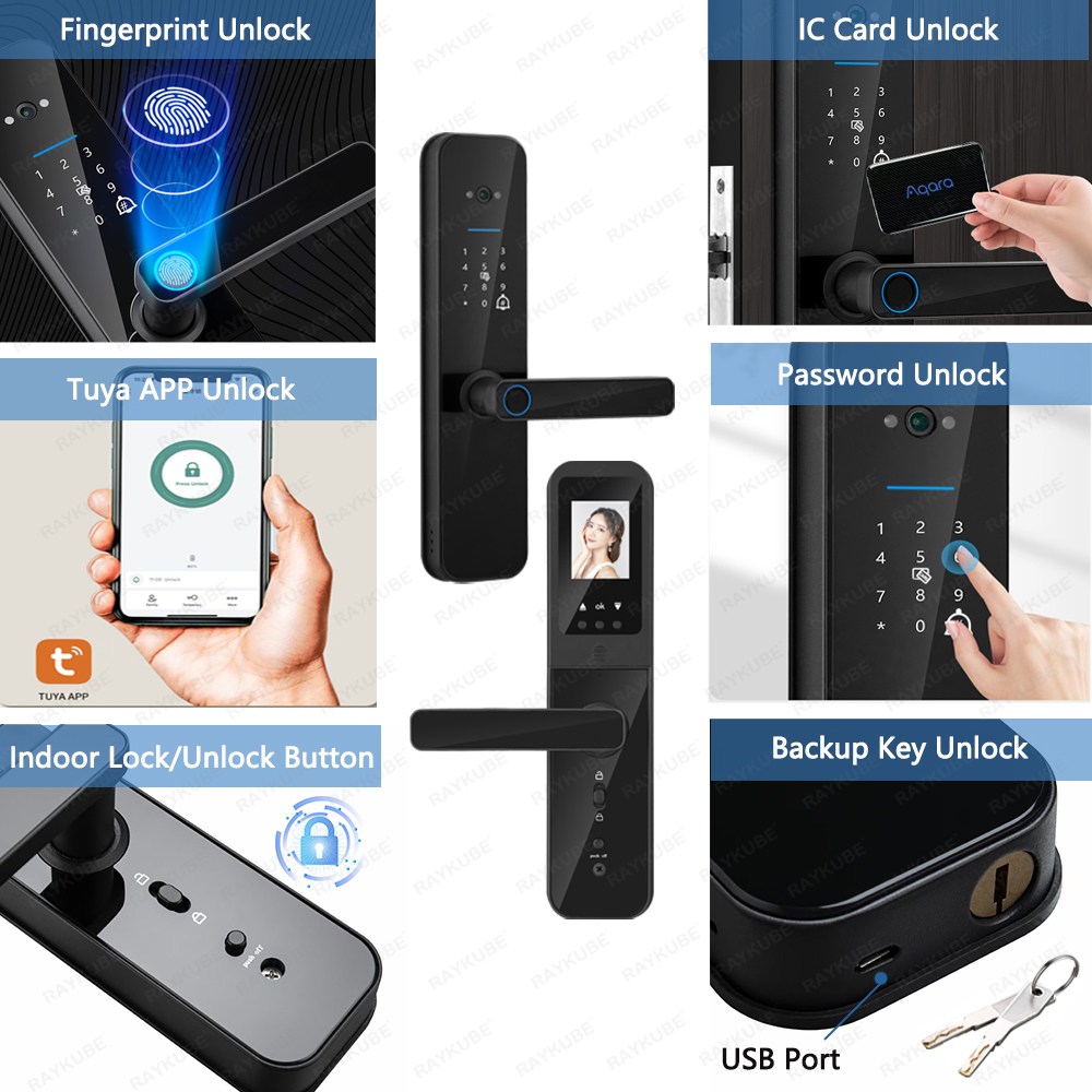 RAYKUBE F008 Tuya Wifi peephol - Letter Opener Brass incelemesi ve fiyatı