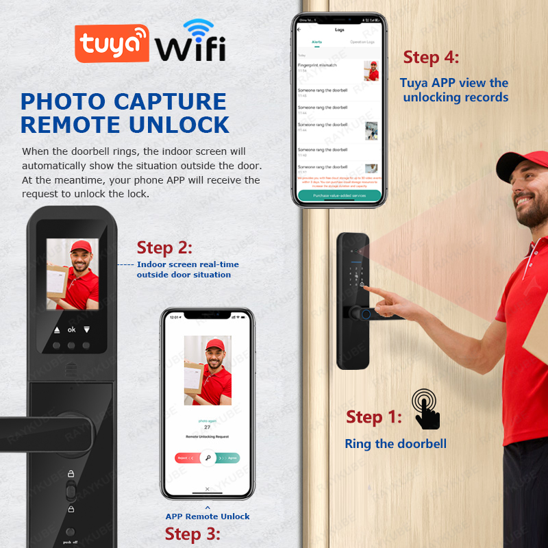 RAYKUBE F008 Tuya Wifi peephol - Letter Opener Brass incelemesi ve fiyatı