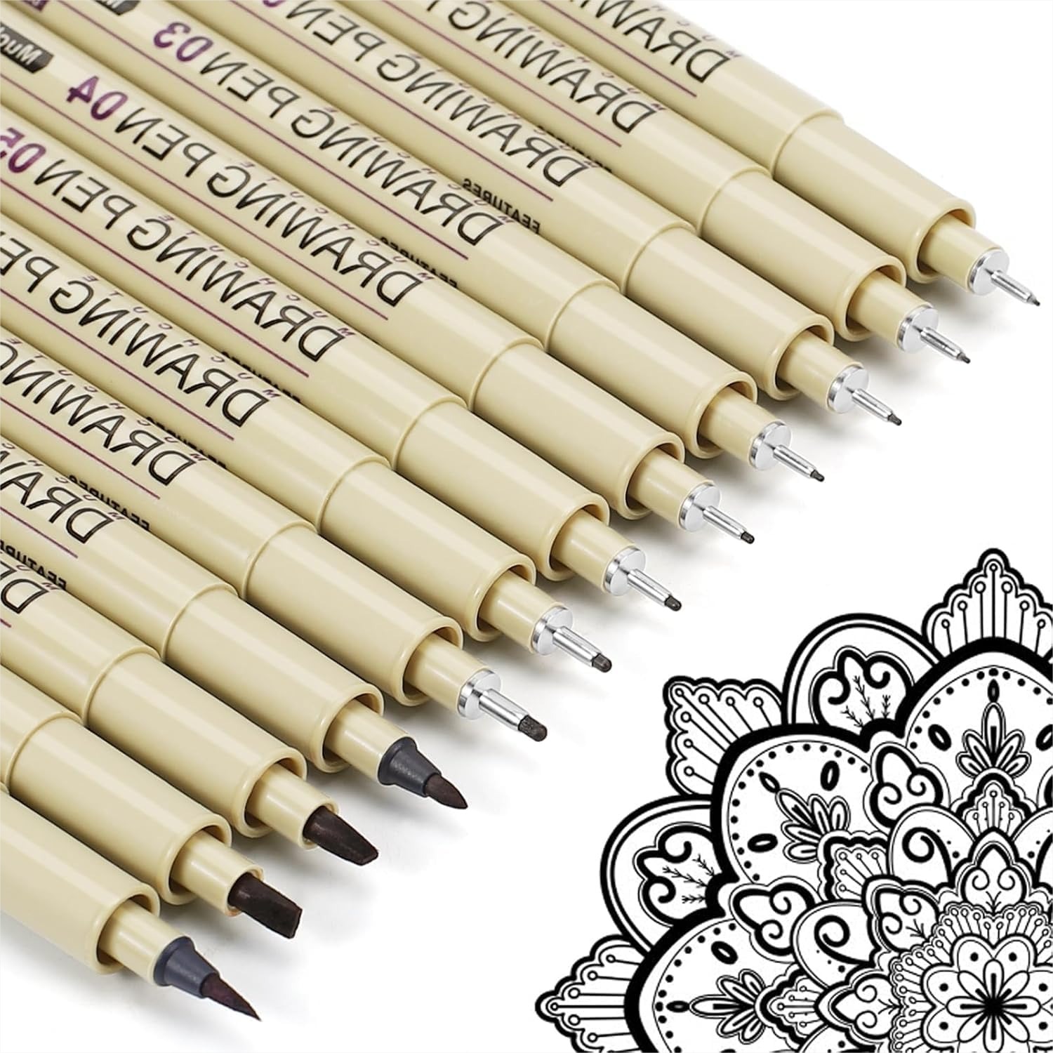 12 Black Micro Fineliner Drawi - Archive Box Set incelemesi ve fiyatı