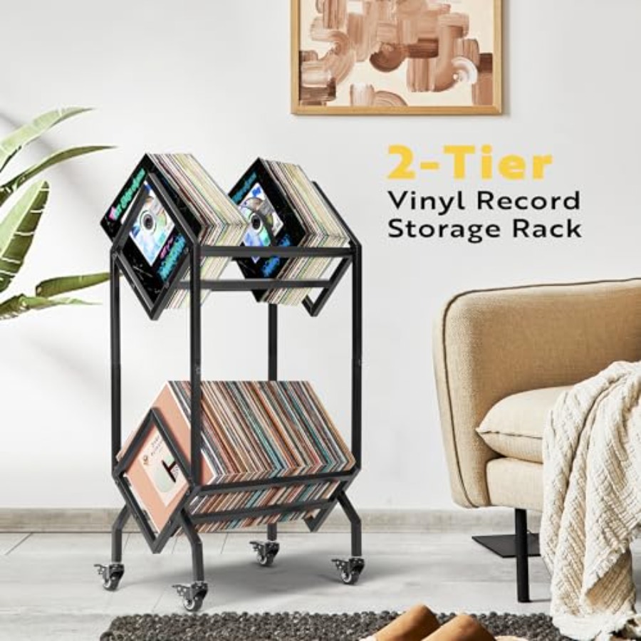 Vinyl Record Storage Rack, 2 T - Magazine Holder Rack incelemesi ve fiyatı