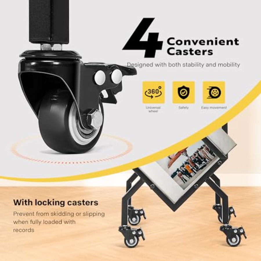 Vinyl Record Storage Rack, 2 T - Magazine Holder Rack incelemesi ve fiyatı