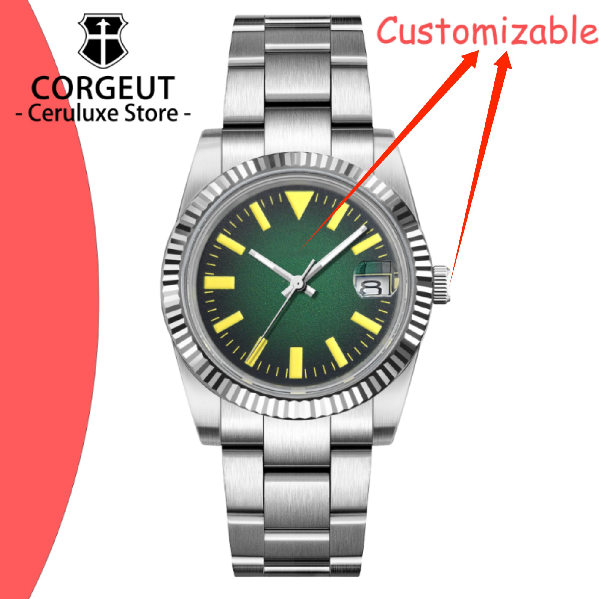 Custom Logo 36/39mm New NH35 A - Paper Weight Crystal incelemesi ve fiyatı
