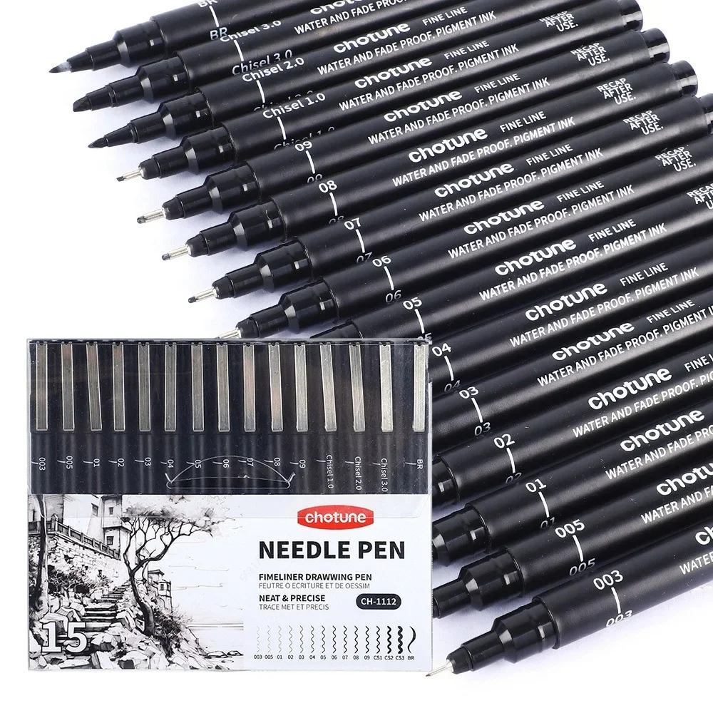 Black Micro Pens,15 Sizes,Wate - Correction Pen Fine incelemesi ve fiyatı