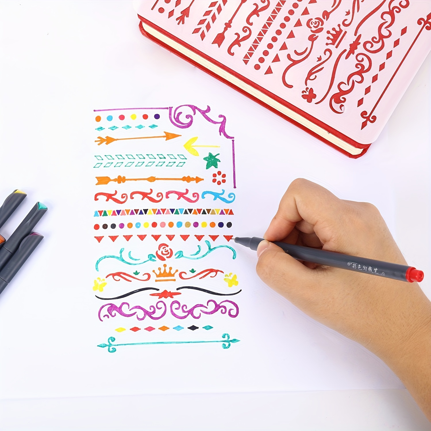 12-100pcs Colorful Line Drawin - Correction Pen Fine incelemesi ve fiyatı