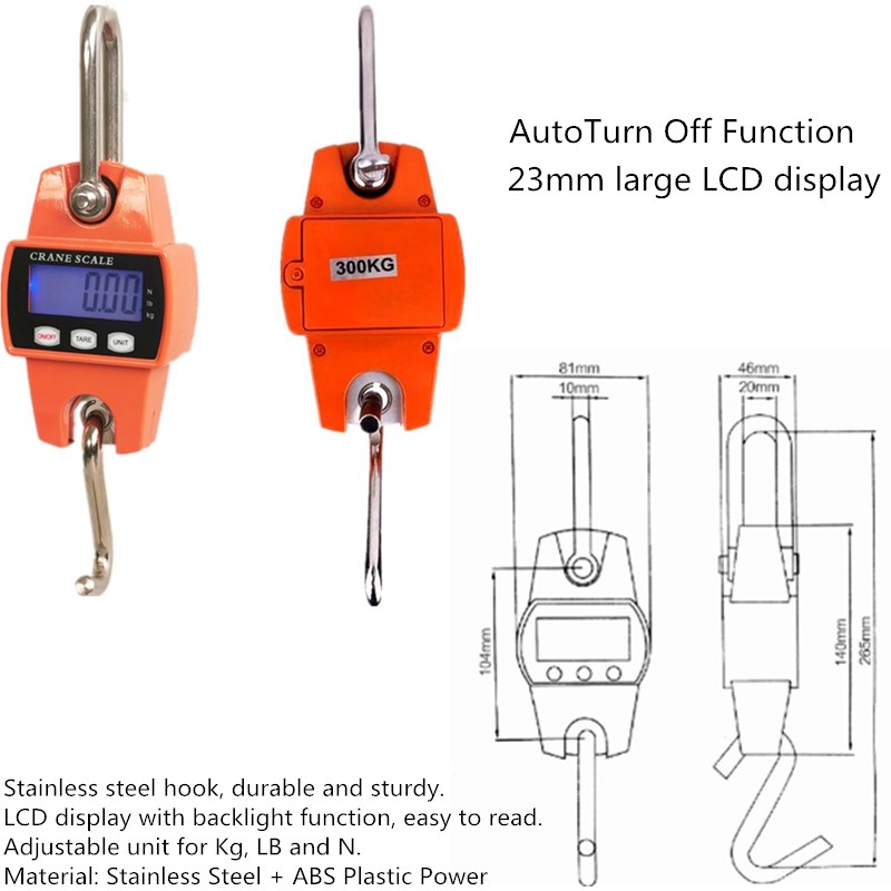 Digital Crane Scale 500kg 1000 - Tape Dispenser Weighted incelemesi ve fiyatı