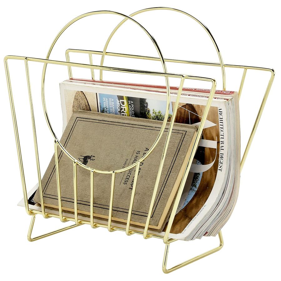 MidCentury Brass Plated Metal  - Magazine Holder Rack incelemesi ve fiyatı