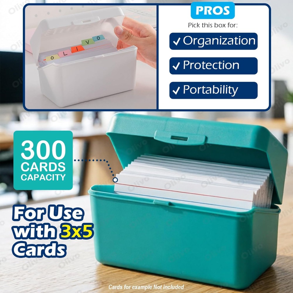 Olivo Index Card Holder Box 3x - Index Card Holder incelemesi ve fiyatı