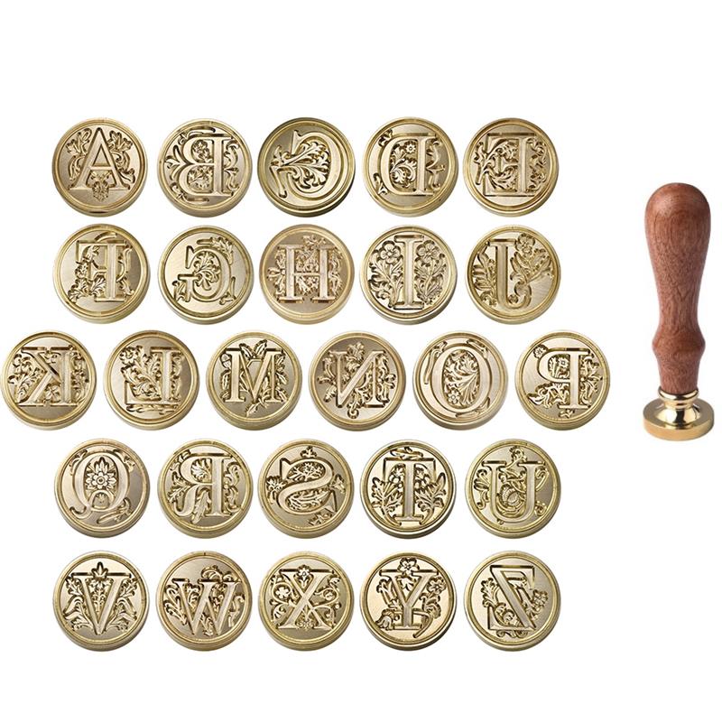 A-Z Vintage Sealed Wax Stamp H - Wax Seal Stamp Set incelemesi ve fiyatı