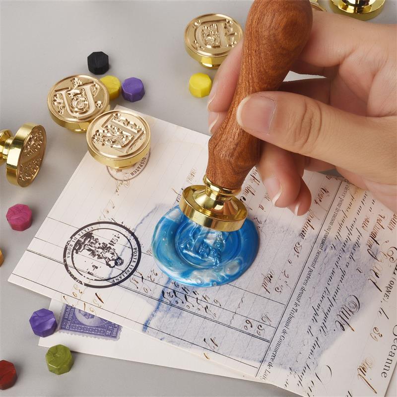 A-Z Vintage Sealed Wax Stamp H - Wax Seal Stamp Set incelemesi ve fiyatı