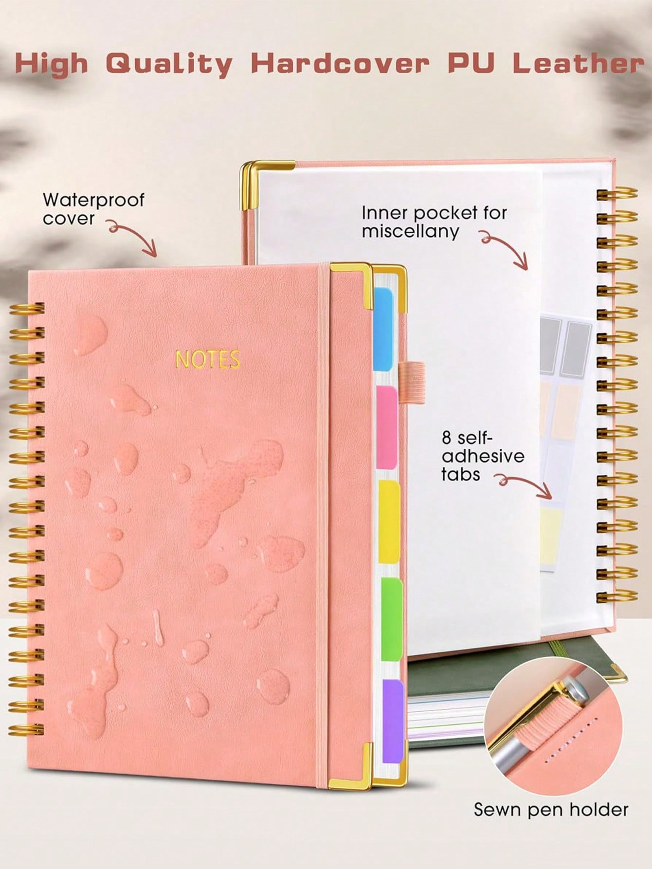 1PC Hardcover Spiral Notebook  - Tab Divider A4 incelemesi ve fiyatı
