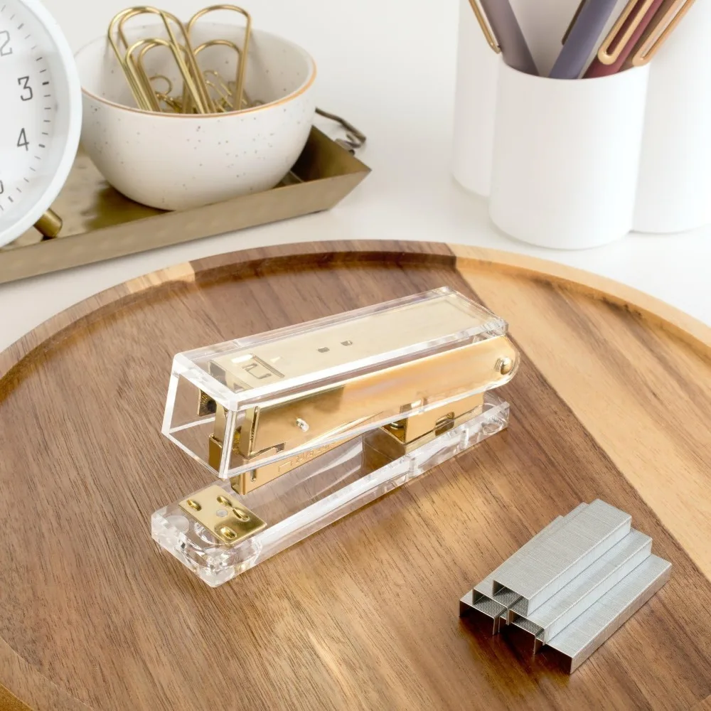 Compact Clear Acrylic Gold Sta - Stapler Half Strip incelemesi ve fiyatı