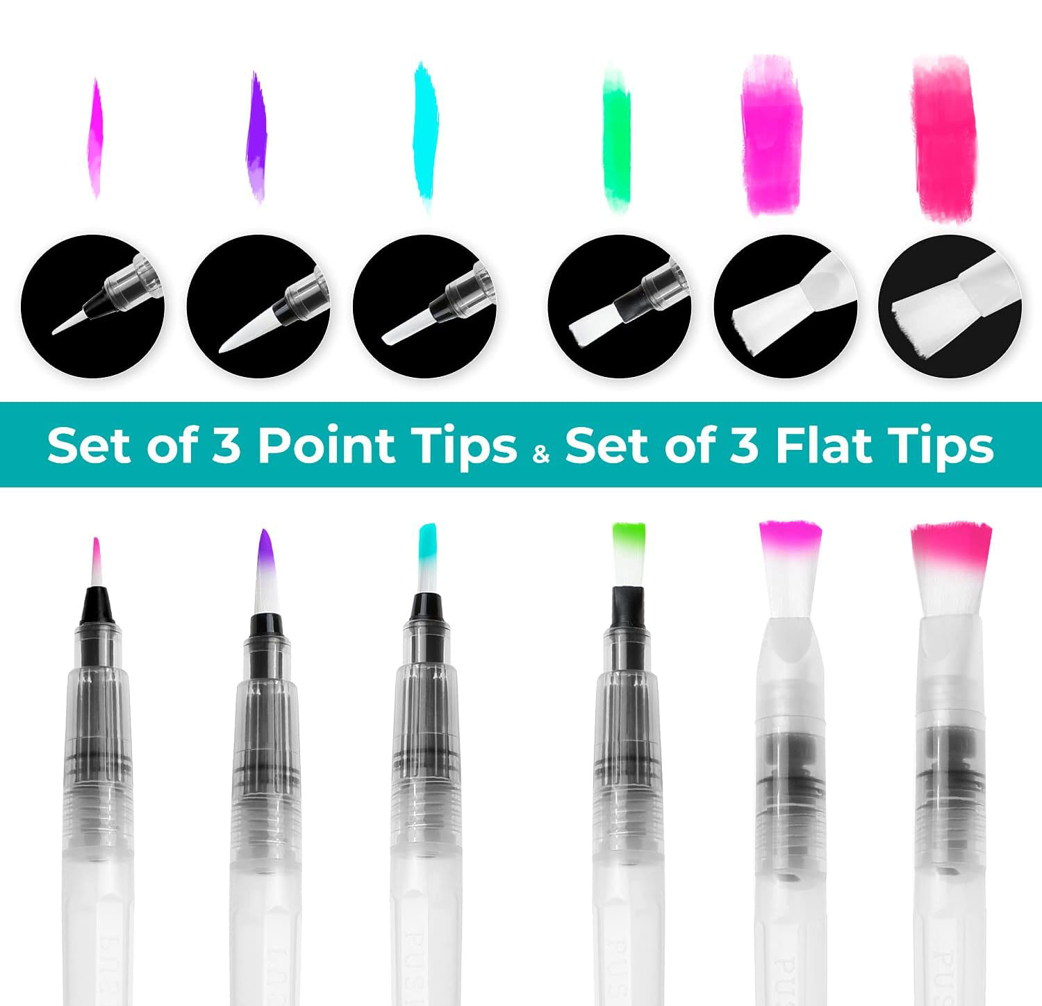 6/12/18pcs Water Color Brush P - Correction Pen Fine incelemesi ve fiyatı