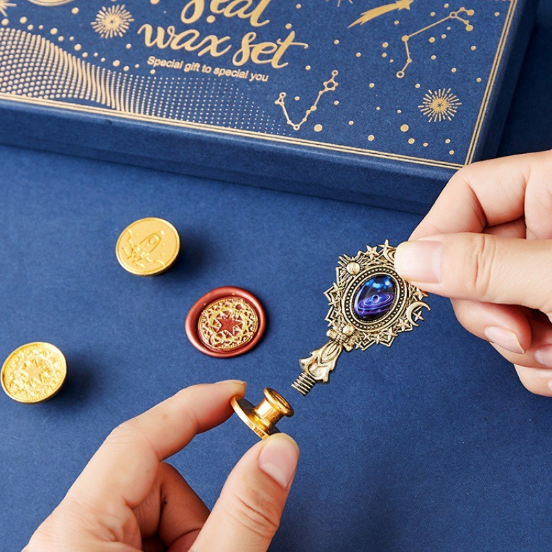 Starry Fire Lacquer Stamp Set  - Wax Seal Stamp Set incelemesi ve fiyatı