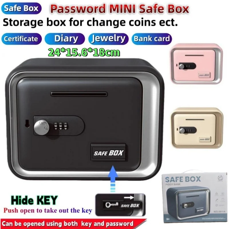 24x18x15cm Safe Box with Key L - Card Index Box incelemesi ve fiyatı